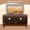 Mid-Century Fluted TV Stand for 40" TV with Hidden Compartments and Metal Legs